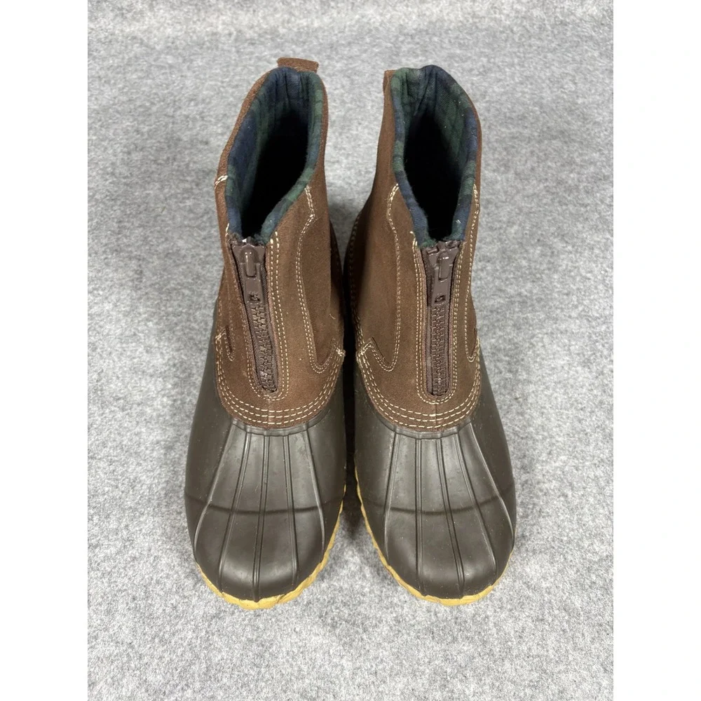 RedHead ASC II Duck Boots 9 Brown Front Zip Thinsulate Waterproof Leather